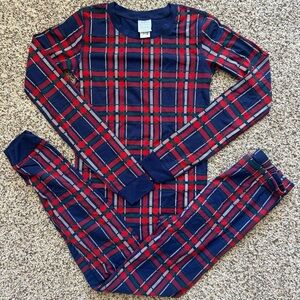 Organic Cotton Hanna Andersson Plaid Kids Pajamas - Red and Blue